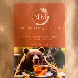 Infusion aromatisée — Ours gourmand miel citron | La Nymphe des Montagnes