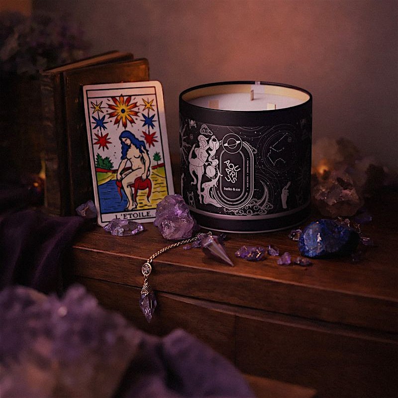 Bougie Astrologie Verseau – Hello Candle | Boutique Bien-Être