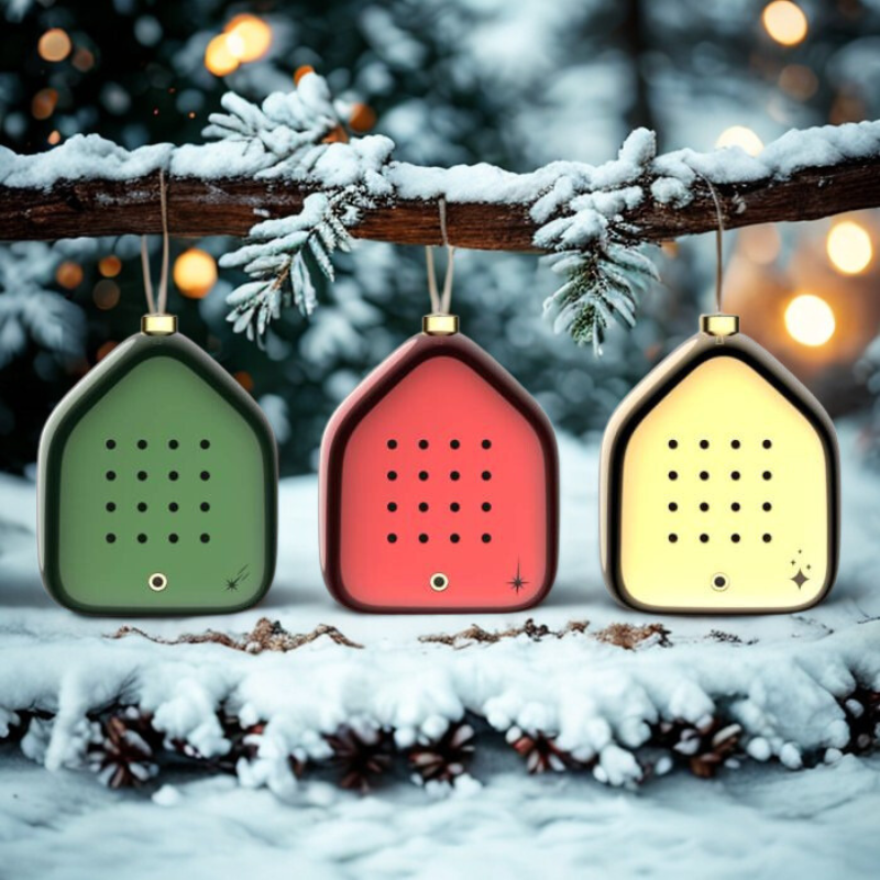 Boite à gazouillis — 3 Jingle bells or rouge vert