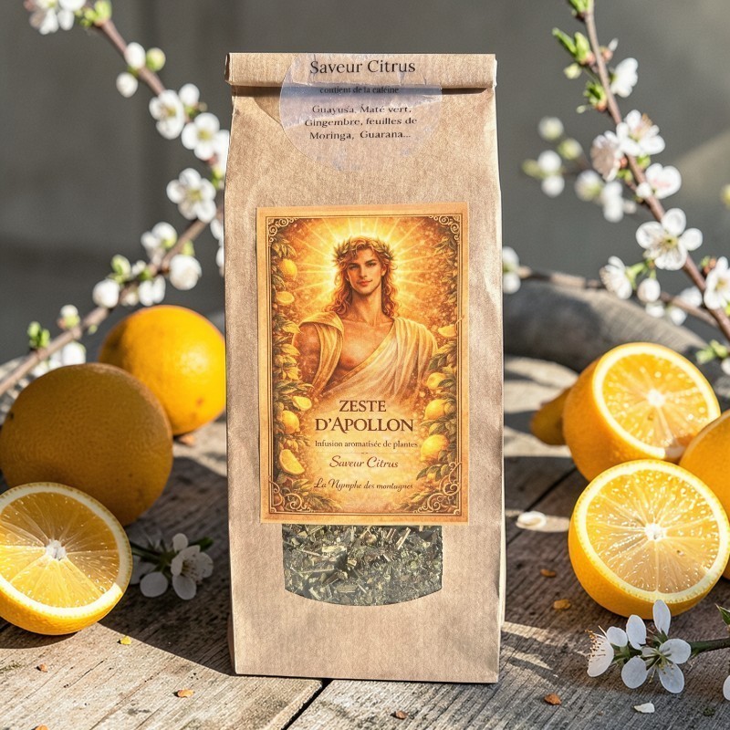 Infusion Zeste d’Apollon – Agrumes & énergie | Nymphe des Montagnes