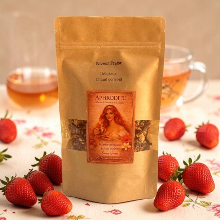 Infusion Aphrodite fraise — Infusion fruitée | La Nymphe des Montagnes