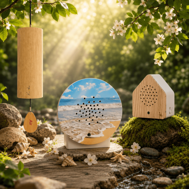 Mélodies bien-être – Carillons Koshi & boîtes à sons Relaxound
